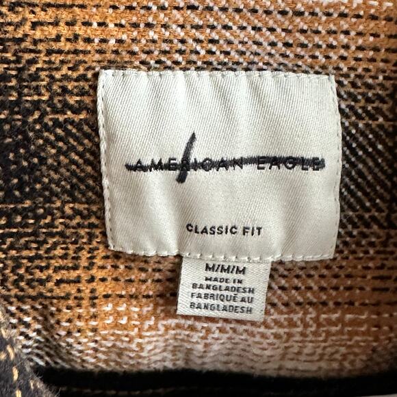 American Eagle Classic Fit Plaid Flannel Button Down Shirt - Picture 8 of 9